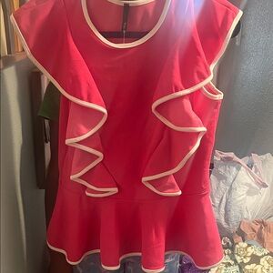 Elegant Pink Ruffle Top